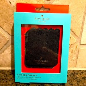 Kate Spade Black w/ Gold Scalloped Sticker Pocket - NWT